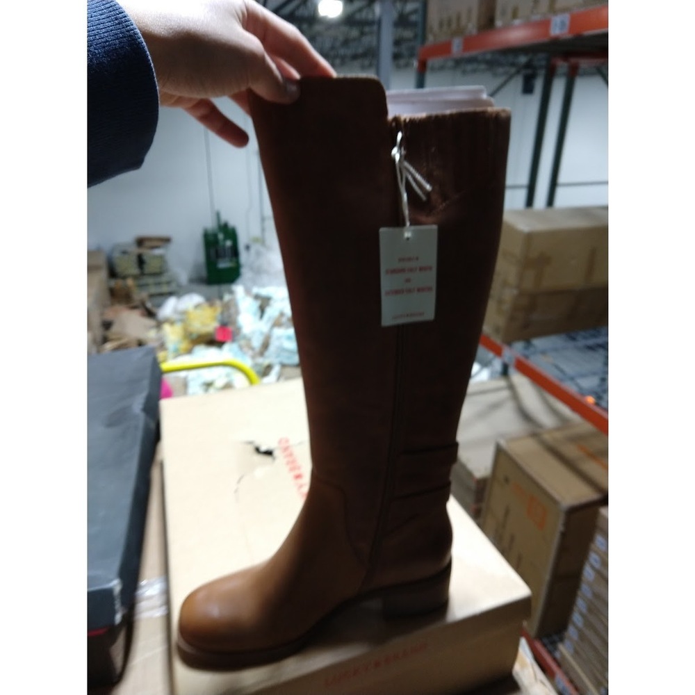 Lucky Brand Women's Izbella Riding Boot Latte Size: 8 - Picture 1 of 3